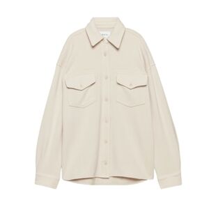 Wilfred Free Free Terry Fleece Shirt Jacket Cream Women's XS